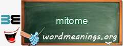 WordMeaning blackboard for mitome